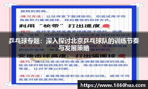 乒乓球专题：深入探讨北京乒乓球队的训练节奏与发展策略